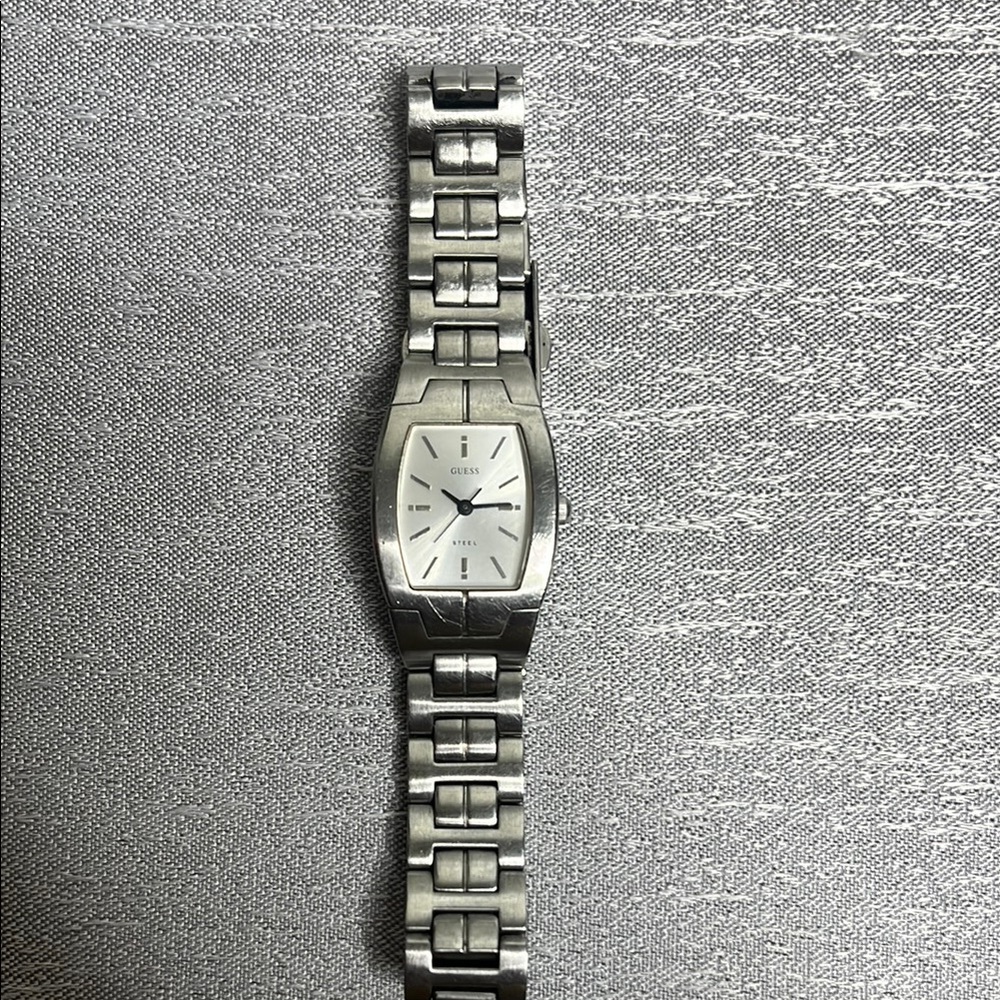 Vintage Guess Silver Stainless Steel Watch